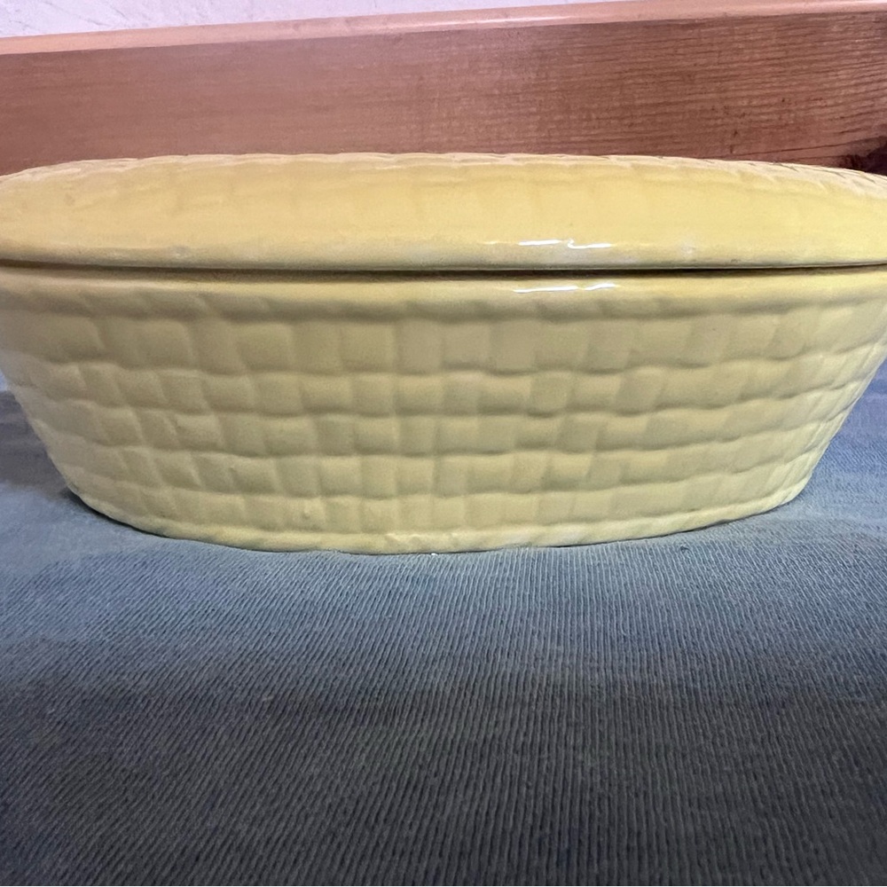 Yellow Textured Ceramic Dish